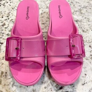 BareTraps Vibrant Pink Slide Sandals